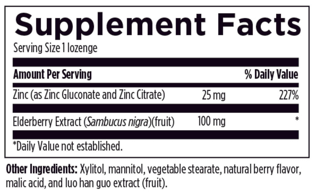 Elder Zinc Lozenge - Living Health Market